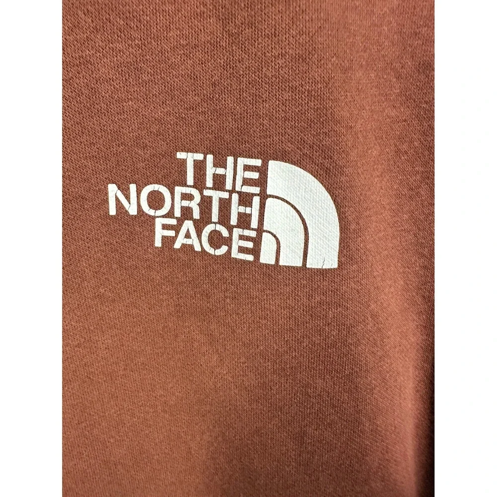 The North Face Mens Large Clay Brown Fleece Pullover Hoodie Logo Sweatshirt‎